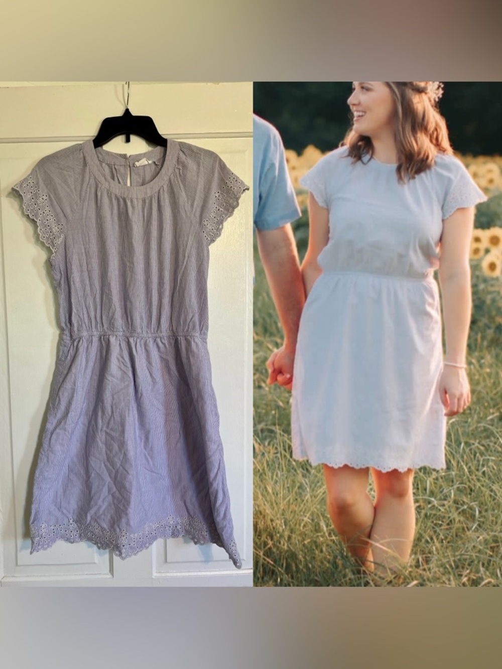 GAP cotton blue seersucker dress
